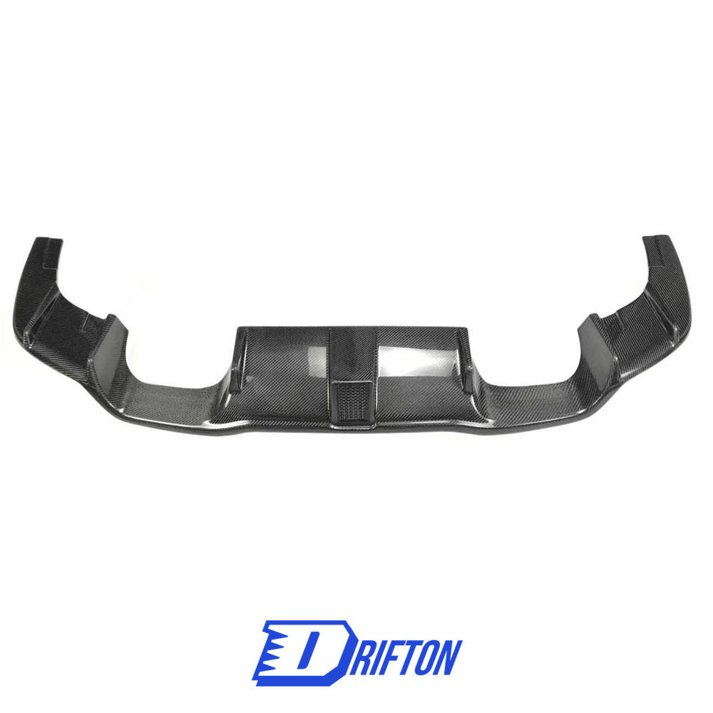 KT Style Carbon Fiber LED Brake Light Rear Diffuser For BMW F87 M2 M2C 2016-2019