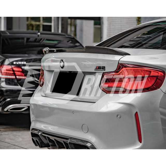 CS Style Dry Carbon Fiber Rear Spoiler Trunk Wing For BMW F87 M2 M2C 2016-2019