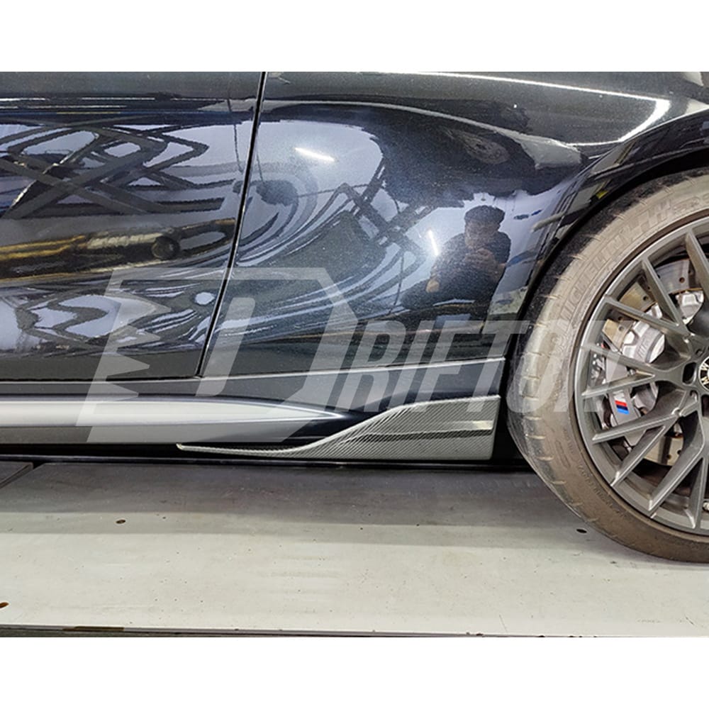 MP Style Dry Carbon Fiber Side Skirt Splitter For BMW F87 M2 M2C 2016-2019