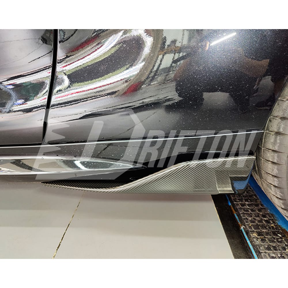 MP Style Dry Carbon Fiber Side Skirt Splitter For BMW F87 M2 M2C 2016-2019