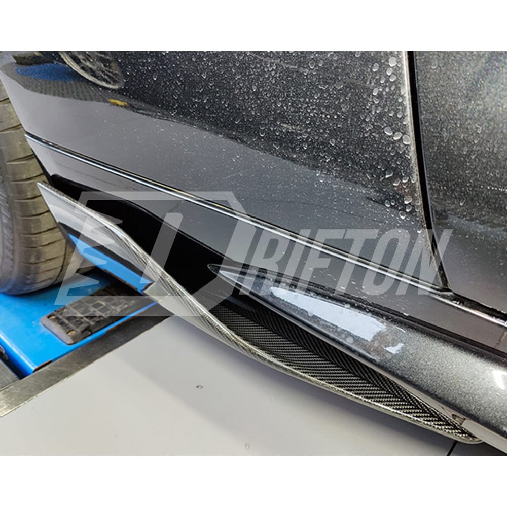 MP Style Dry Carbon Fiber Side Skirt Splitter For BMW F87 M2 M2C 2016-2019