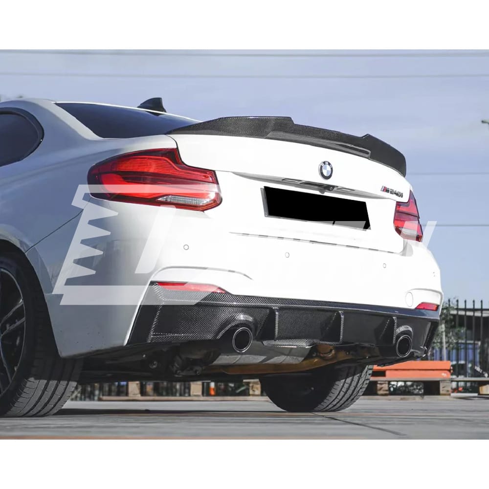 PSM Style Carbon Fiber Rear Spoiler Trunk Wing For BMW F87 M2C 2016-2019