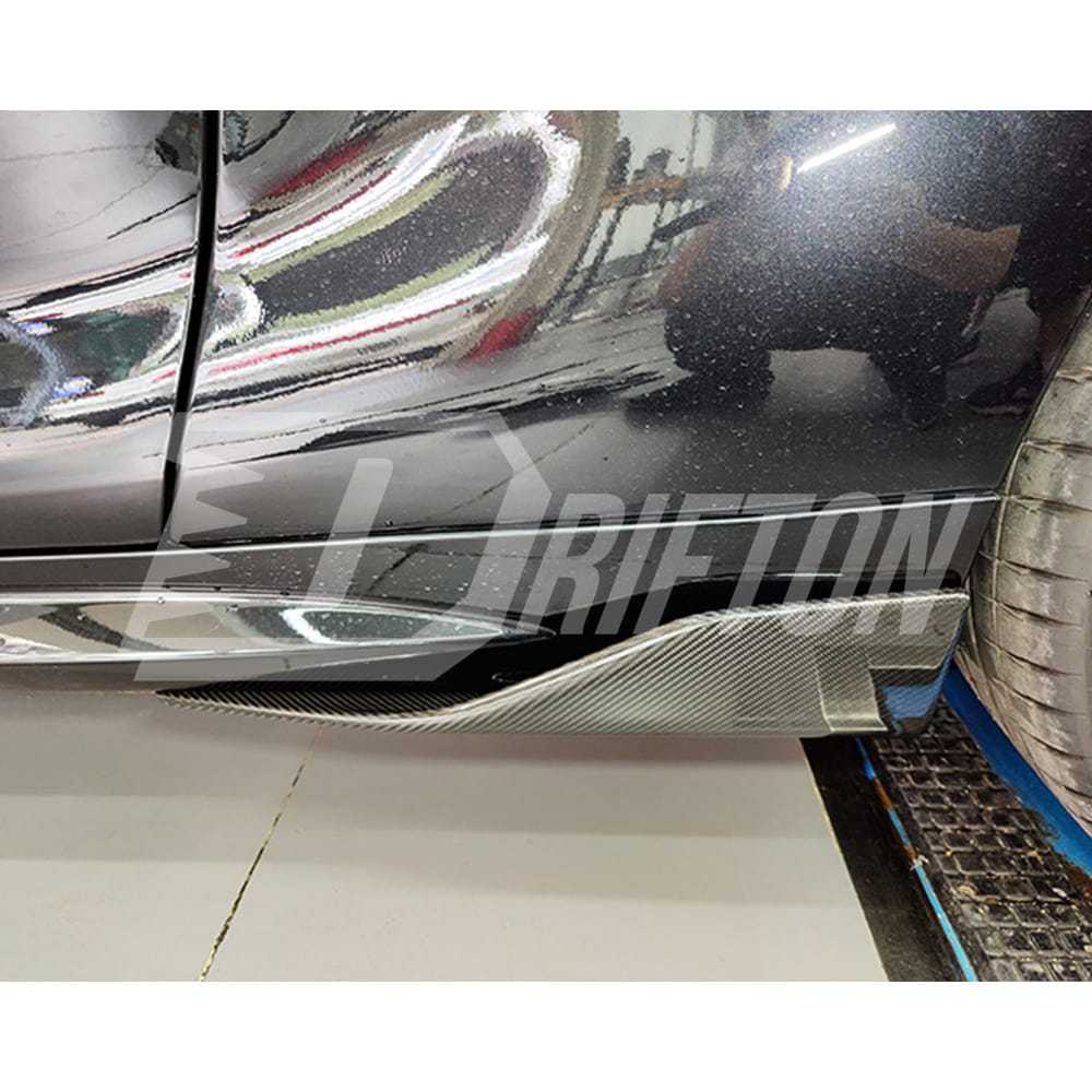 MP Style Dry Carbon Fiber Side Skirt Splitter For BMW F87 M2 M2C 2016-2019
