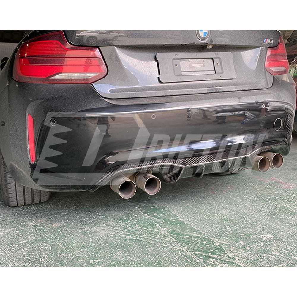 AK Style Dry Carbon Fiber Rear Diffuser For BMW F87 M2 M2C 2016-2019