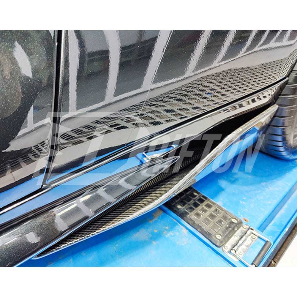 MP Style Dry Carbon Fiber Side Skirt Splitter For BMW F87 M2 M2C 2016-2019