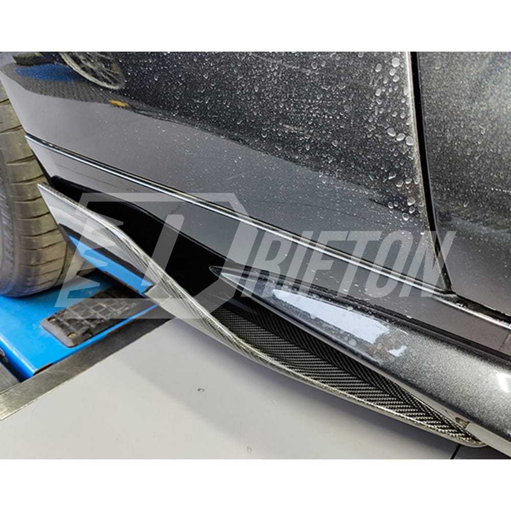 MP Style Dry Carbon Fiber Side Skirt Splitter For BMW F87 M2 M2C 2016-2019
