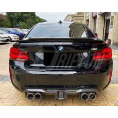 Dry Carbon Fiber Rear Diffuser With LED Brake Light For BMW F87 M2 M2C 2016-2019