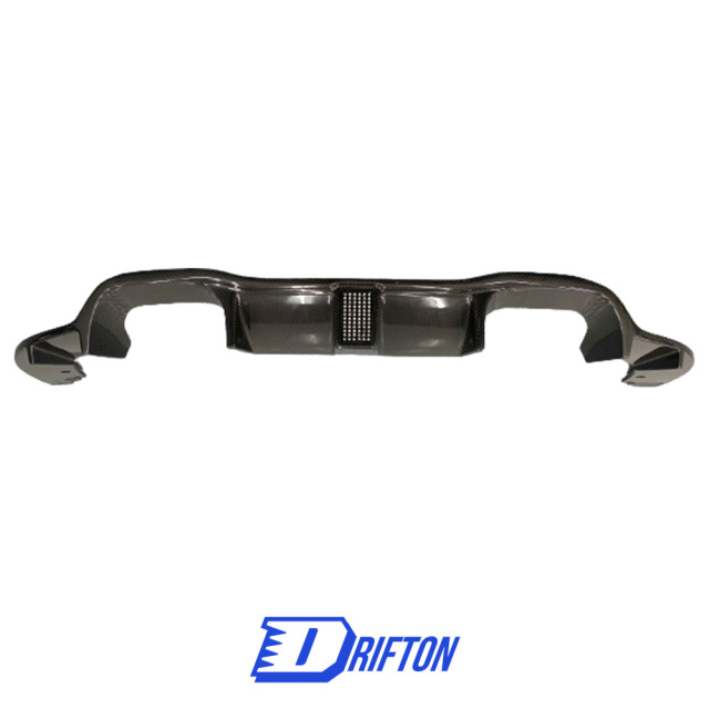 Drifton Style Dry Carbon Fiber Rear Diffuser With Light For BMW F87 M2 M2C 2016-2019