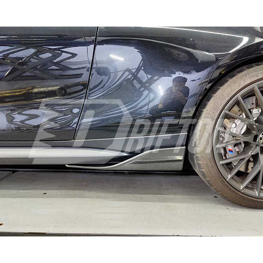 MP Style Dry Carbon Fiber Side Skirt Splitter For BMW F87 M2 M2C 2016-2019