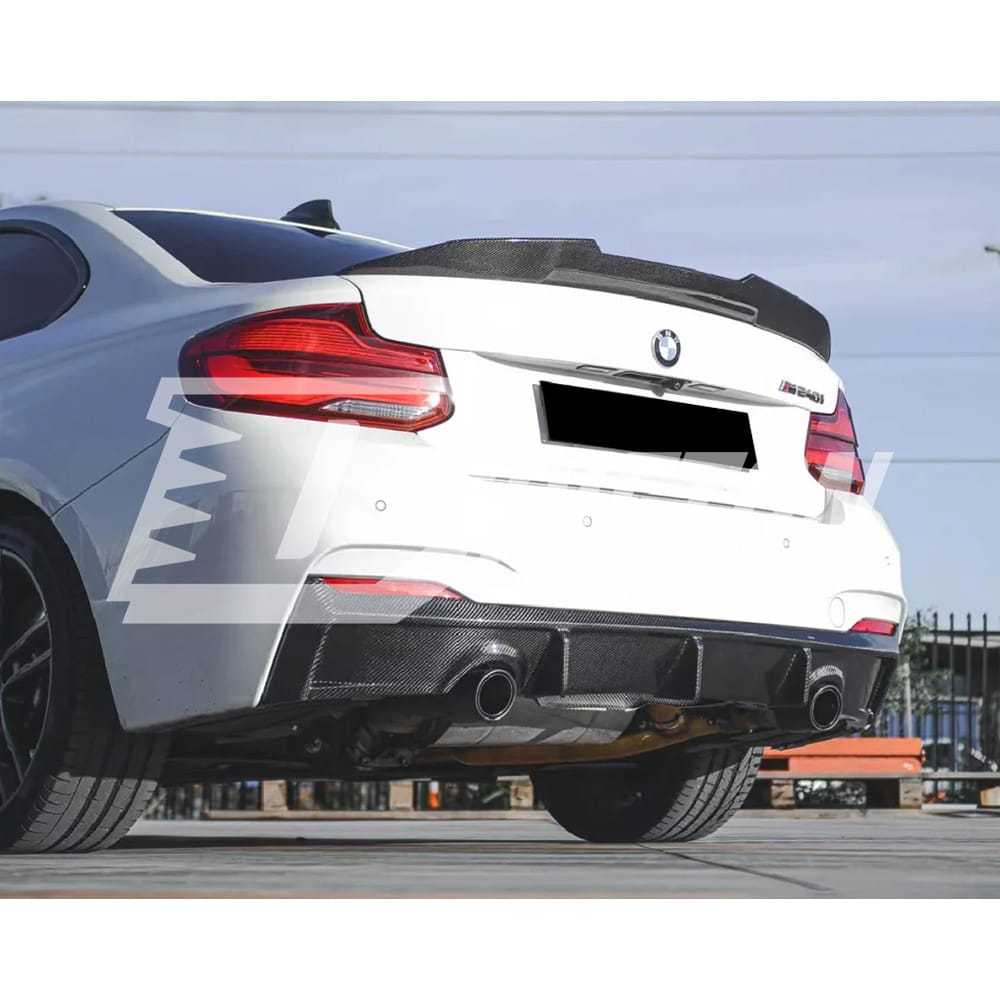 PSM Style Carbon Fiber Rear Spoiler Trunk Wing For BMW F87 M2C 2016-2019