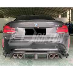 Drifton Style Dry Carbon Fiber Rear Diffuser With Light For BMW F87 M2 M2C 2016-2019
