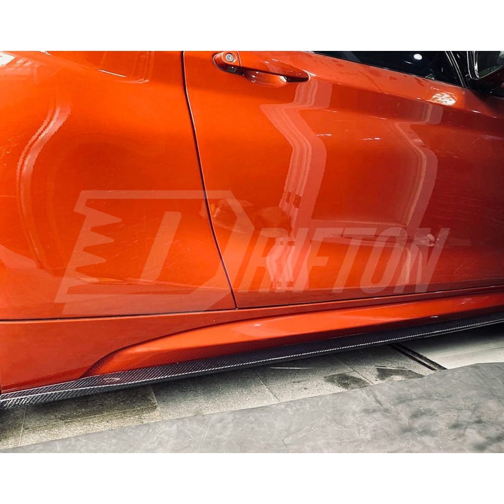 3D Style Matt Finished Carbon Fiber Side Skirt For BMW F87 M2 M2C 2016-2019