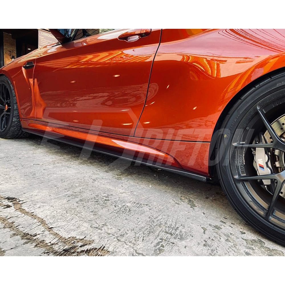3D Style Matt Finished Carbon Fiber Side Skirt For BMW F87 M2 M2C 2016-2019