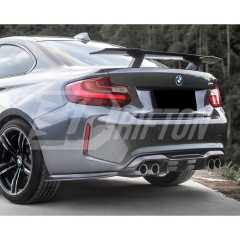 Paktechz Style Carbon Fiber Rear Bumper Canards For BMW F87 M2 2016-2019