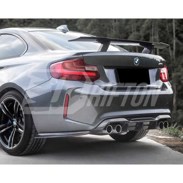 Paktechz Style Carbon Fiber Rear Bumper Canards For BMW F87 M2 2016-2019