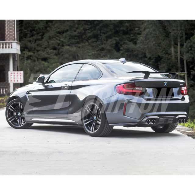 Paktechz Style Carbon Fiber Rear Bumper Canards For BMW F87 M2 2016-2019
