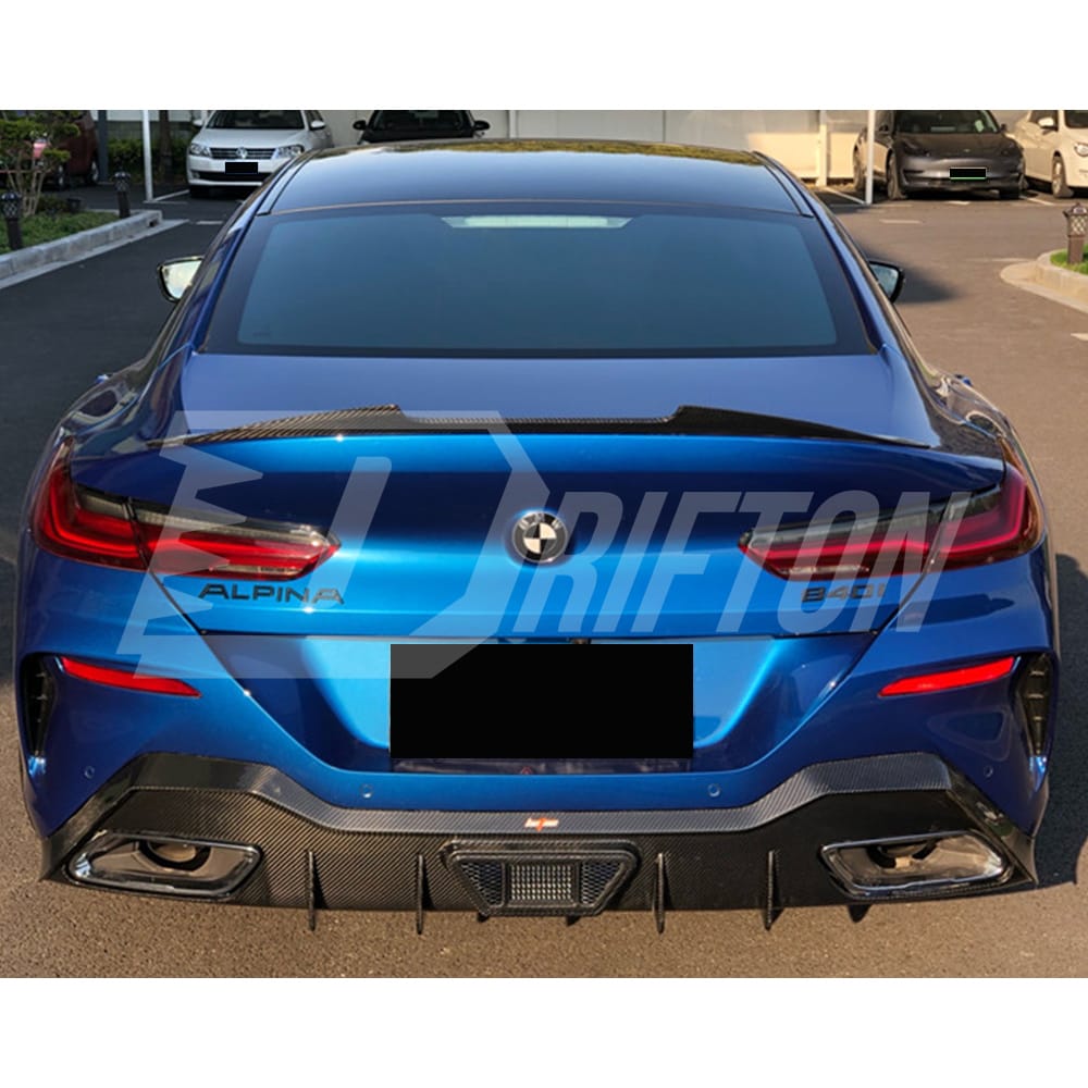 AC Style Dry Carbon Fiber Trunk Spoiler Rear Wing For BMW 8 Series G14 2018-2022