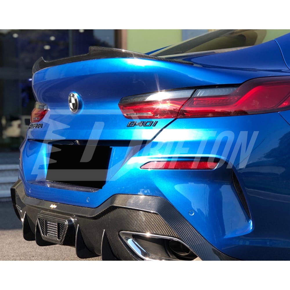 AC Style Dry Carbon Fiber Trunk Spoiler Rear Wing For BMW 8 Series G14 2018-2022