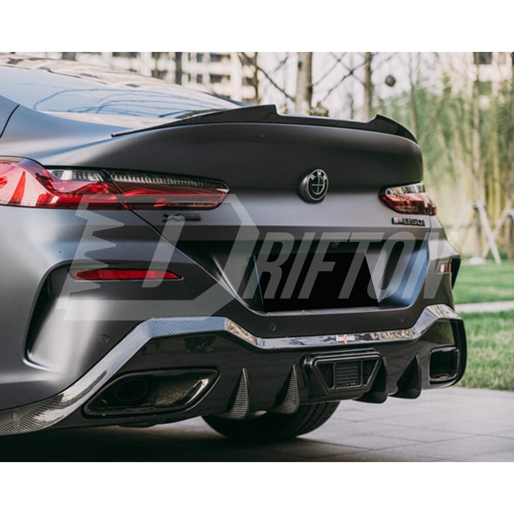 AC Style Dry Carbon Fiber Trunk Spoiler Rear Wing For BMW 8 Series G14 2018-2022