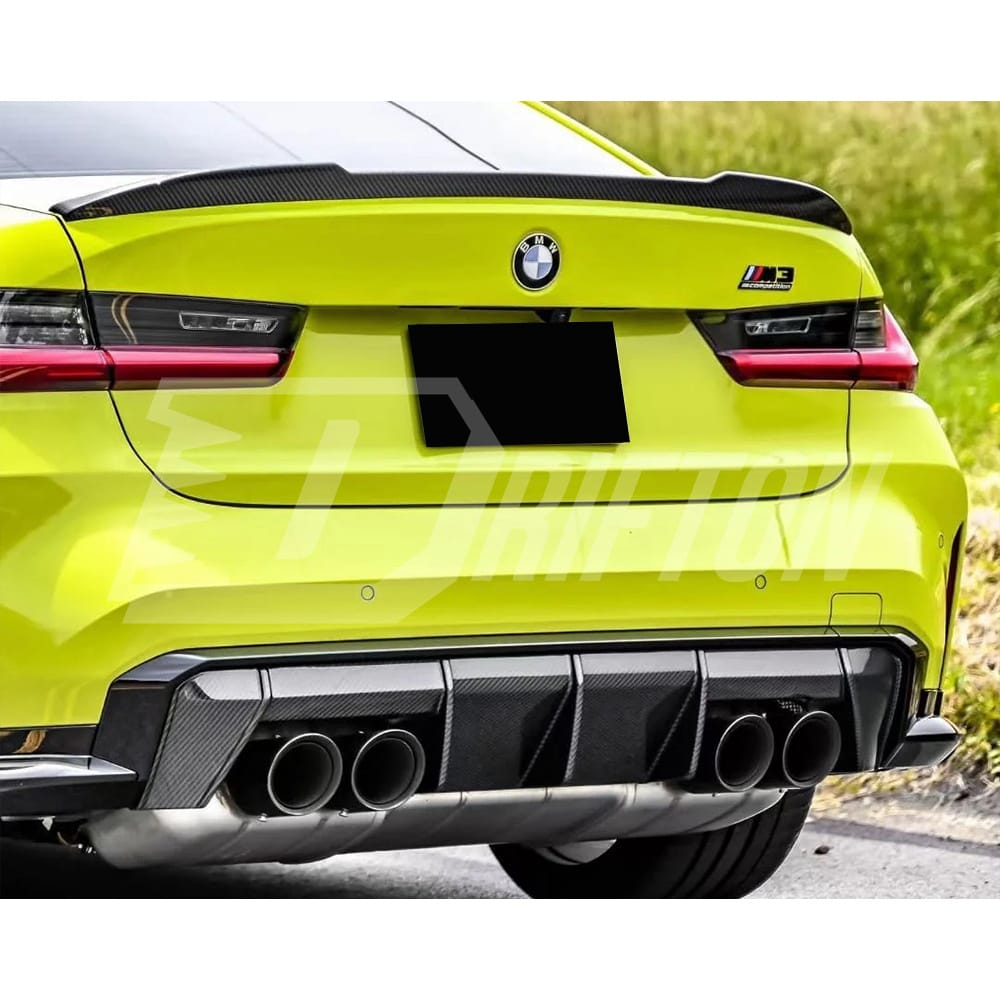 CS Style Dry Carbon Fiber Trunk Spoiler Rear Wing For BMW G80 M3 2020-2024