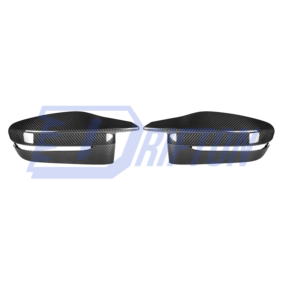 M4 Style Dry Carbon Fiber Replacement Mirror Cover For BMW 8 Series G14 G15 G16 2018-2022