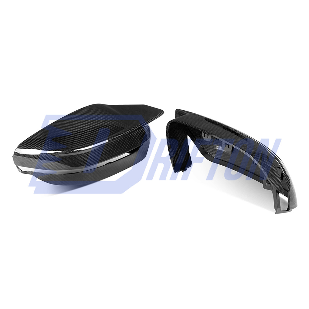 M4 Style Dry Carbon Fiber Replacement Mirror Cover For BMW 8 Series G14 G15 G16 2018-2022