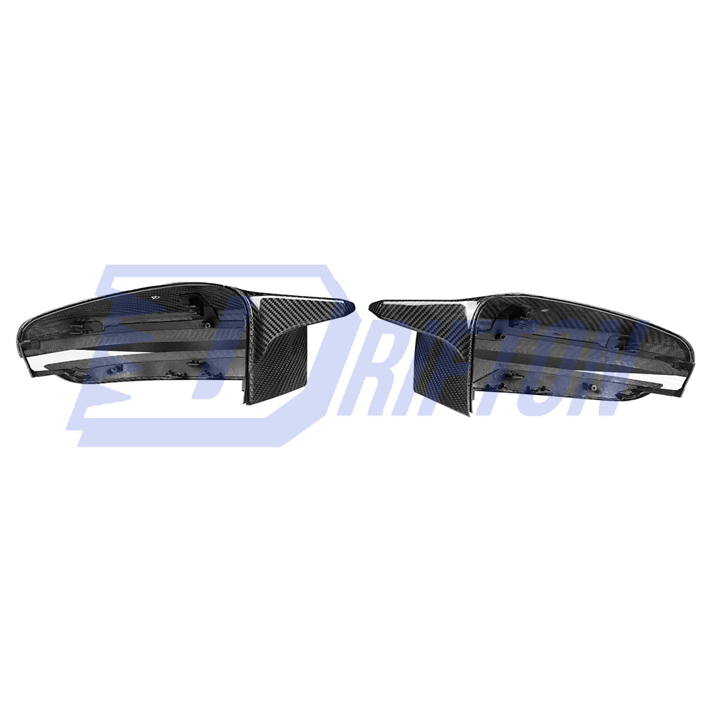 M4 Style Dry Carbon Fiber Replacement Mirror Cover For BMW 8 Series G14 G15 G16 2018-2022