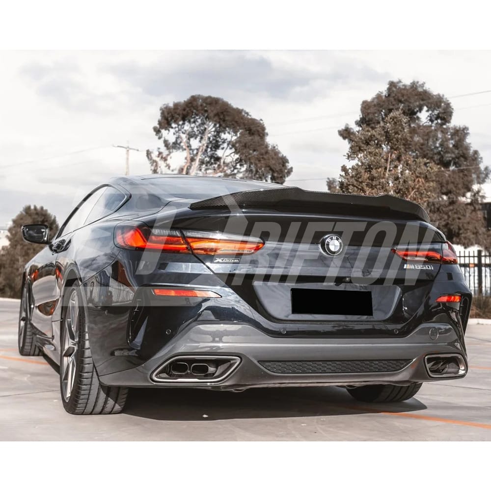 PSM Style Dry Carbon Fiber Rear Spoiler Trunk Wing For BMW 8 Series G14 G15 2018-2022