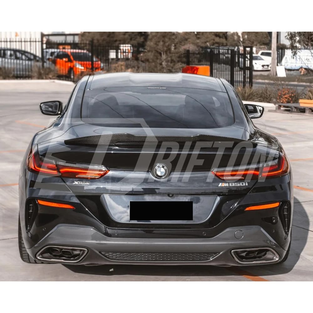 PSM Style Dry Carbon Fiber Rear Spoiler Trunk Wing For BMW 8 Series G14 G15 2018-2022