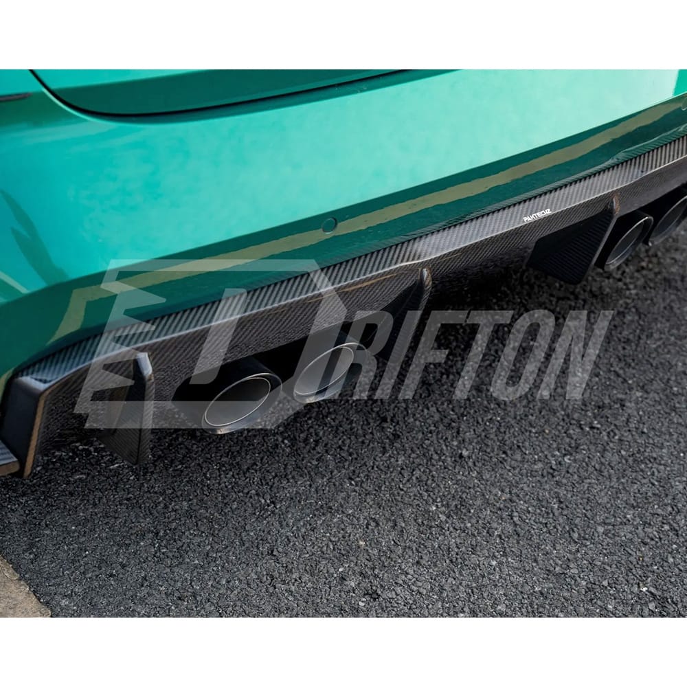 PT Style Dry Carbon Fiber Rear Diffuser For BMW G80 M3 G82 M4 2020-2024