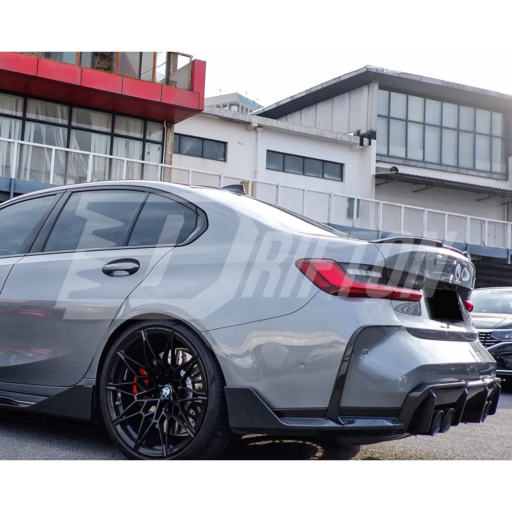 PT Style Dry Carbon Fiber Rear Diffuser For BMW G80 M3 G82 M4 2020-2024