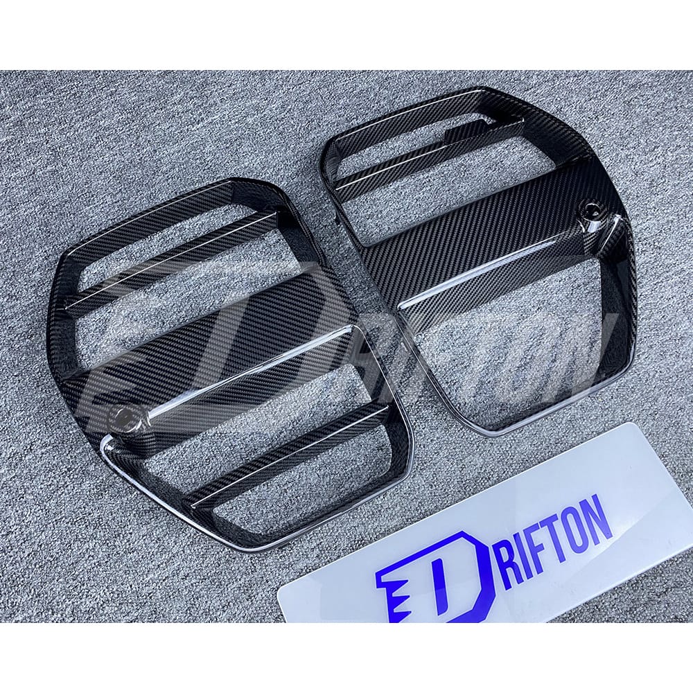 ST Style Dry Carbon Fiber Front Grille For BMW G80 M3 G82 M4 2020-2024