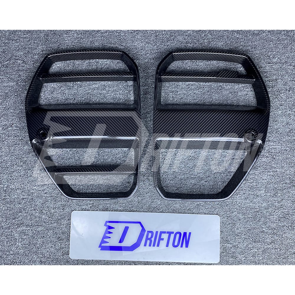 ST Style Dry Carbon Fiber Front Grille For BMW G80 M3 G82 M4 2020-2024