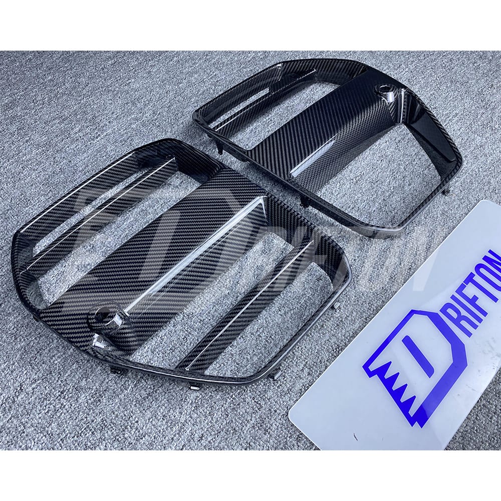 ST Style Dry Carbon Fiber Front Grille For BMW G80 M3 G82 M4 2020-2024