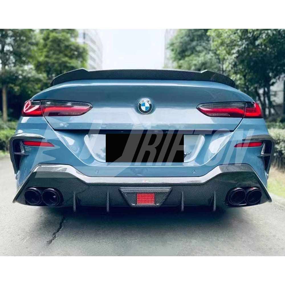 V Style Dry Carbon Fiber Trunk Spoiler Rear Wing For BMW 8 Series G14 G15 G16 2018-2022