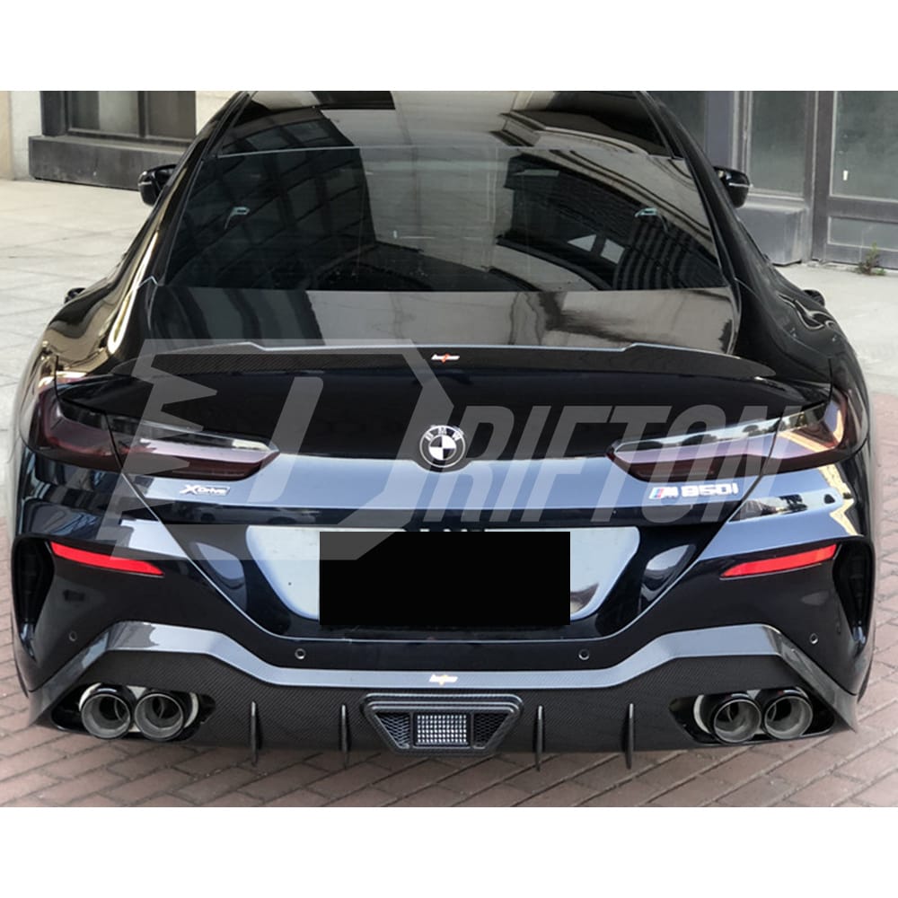 V Style Dry Carbon Fiber Trunk Spoiler Rear Wing For BMW 8 Series G14 G15 G16 2018-2022