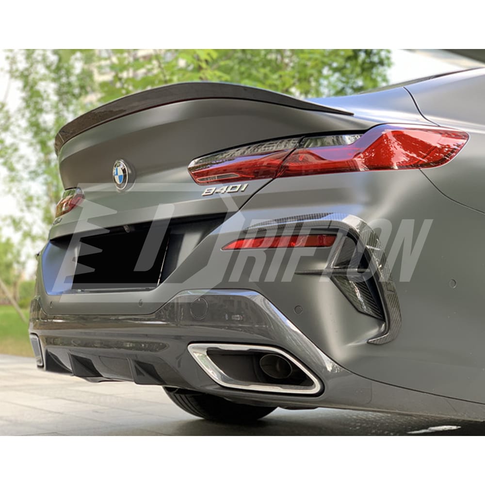 XB Style Dry Carbon Fiber Rear Canards For BMW 8 Series G14 G15 G16 2018-2022