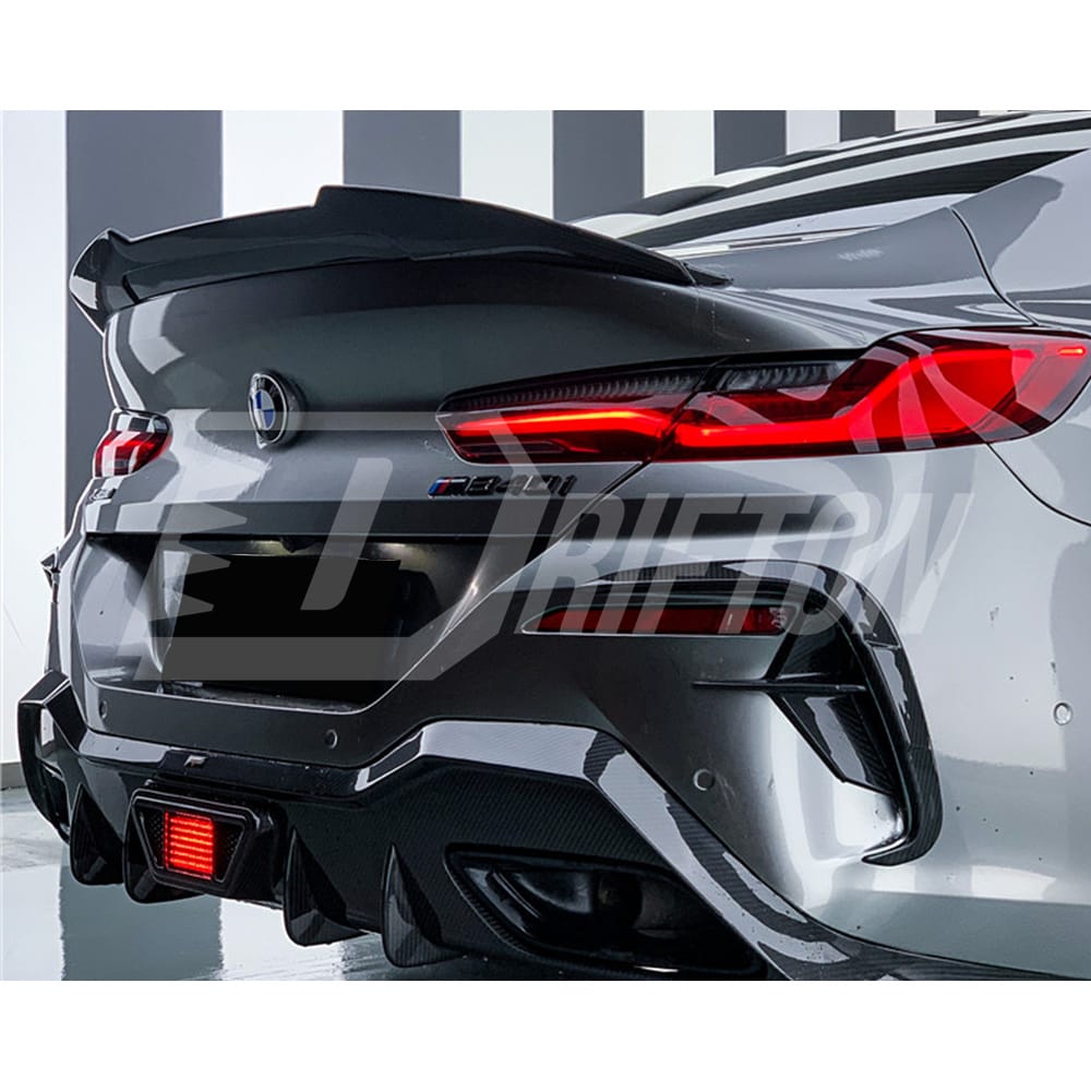 XB Style Dry Carbon Fiber Rear Canards For BMW 8 Series G14 G15 G16 2018-2022