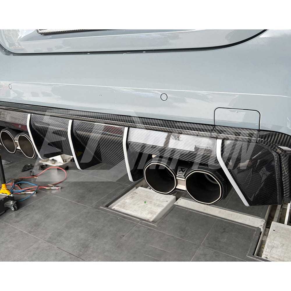 Dry Carbon Fiber Rear Bumper Trim For BMW G80 M3 G82 M4 G83 2020-2024