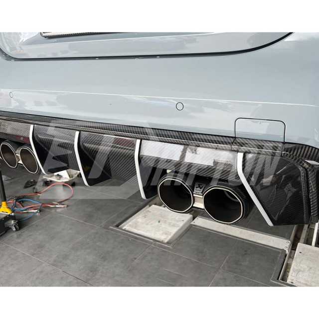 Dry Carbon Fiber Rear Bumper Trim For BMW G80 M3 G82 M4 G83 2020-2024