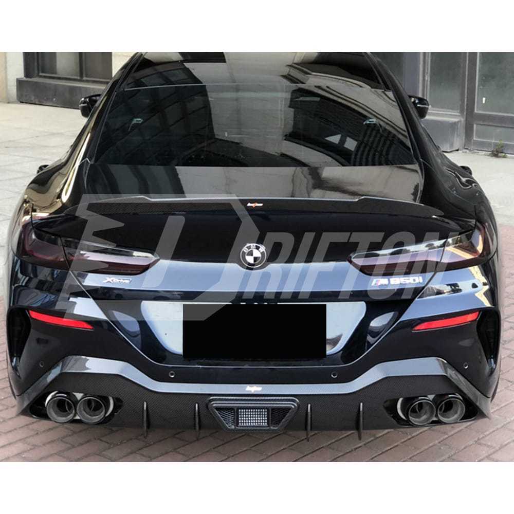 V Style Dry Carbon Fiber Trunk Spoiler Rear Wing For BMW 8 Series G14 G15 G16 2018-2025