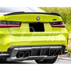 CS Style Dry Carbon Fiber Trunk Spoiler Rear Wing For BMW G80 M3 2020-2024