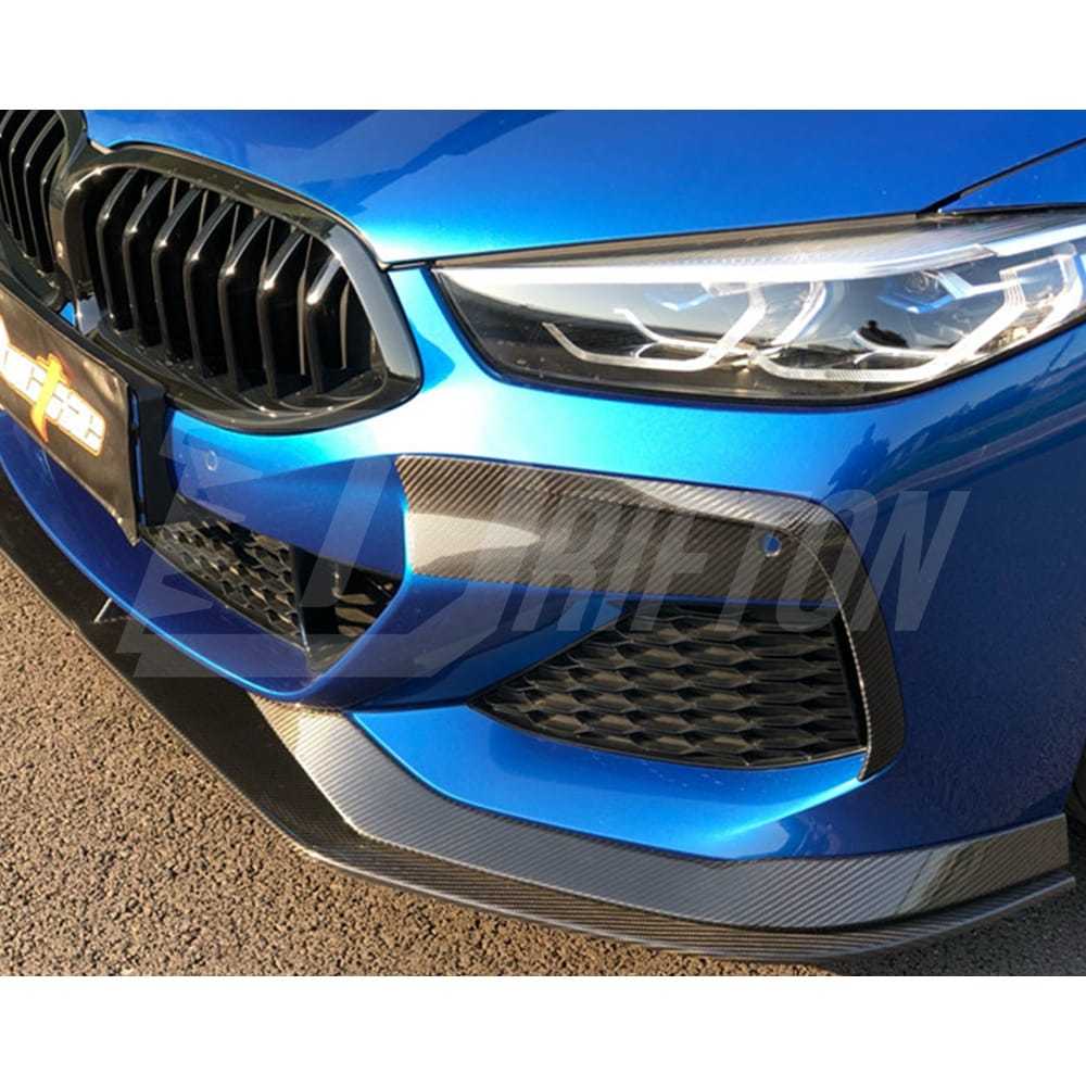 Carbon Fiber Front Bumper Vent Cover Trims For BMW 8 Series G14 G15 2018-2025