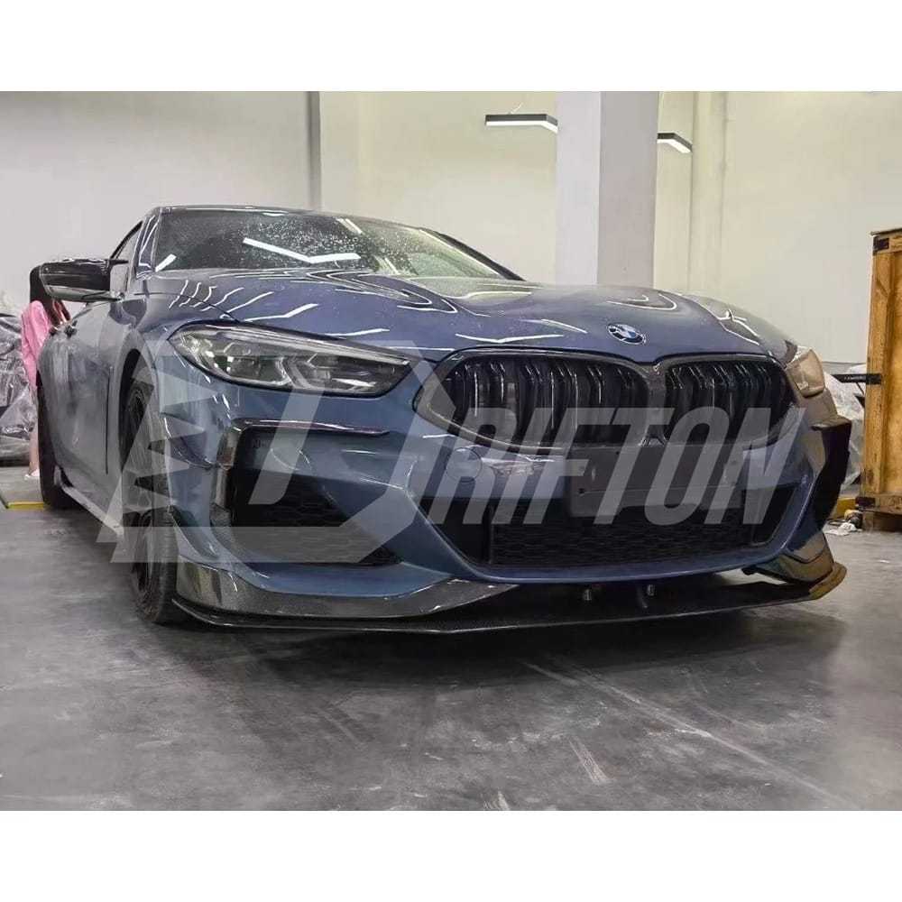 AC Style Carbon Fiber Front Lip For BMW 8 Series G14 G15 G16 2018-2025