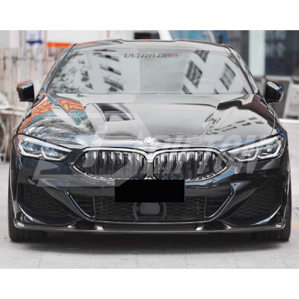 3D Style Dry Carbon Fiber Front Lip For BMW 8 Series G14 G15 G16 2018-2025