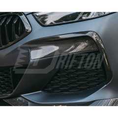 Carbon Fiber Front Bumper Vent Cover Trims For BMW 8 Series G14 G15 2018-2025