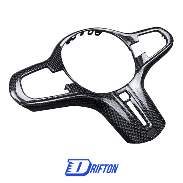 Carbon Fiber Steering Wheel Replacement Center Trim Cover For BMW G82 M4 G80 M3 2020-2024