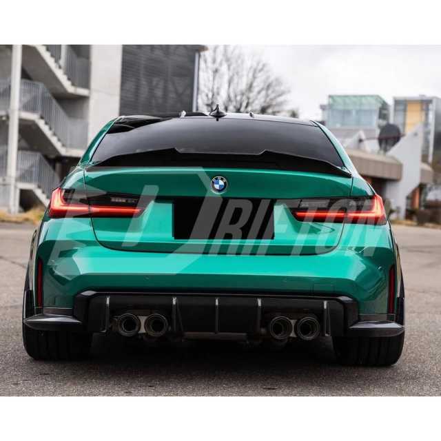 PSM Style Dry Carbon Fiber Trunk Spoiler Rear Wing For BMW G80 M3 G82 M4 2020-2024