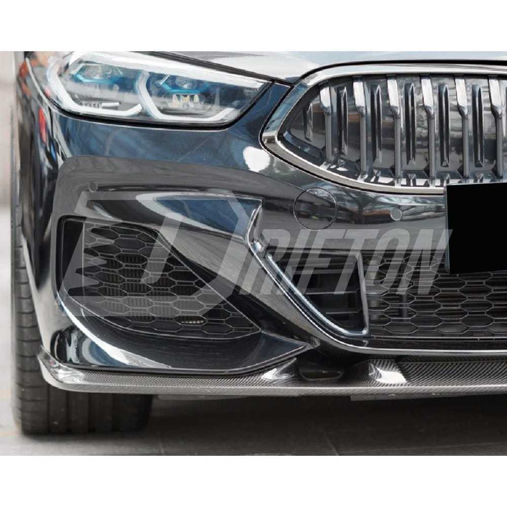 3D Style Dry Carbon Fiber Front Lip For BMW 8 Series G14 G15 G16 2018-2025