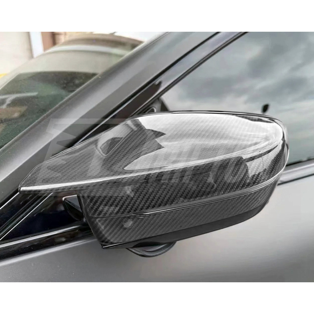 M4 Style Dry Carbon Fiber Replacement Mirror Cover For BMW 8 Series G14 G15 G16 2018-2025